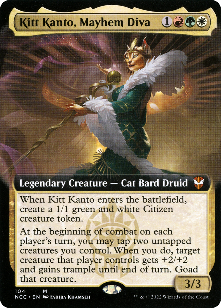 Kitt Kanto, Mayhem Diva (Extended Art) (NCC-104) - New Capenna Commander: (Extended Art) Foil