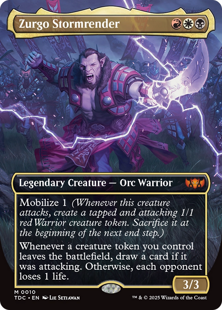 Zurgo Stormrender (Borderless) (TDC-010) - Commander: Tarkir: Dragonstorm Foil