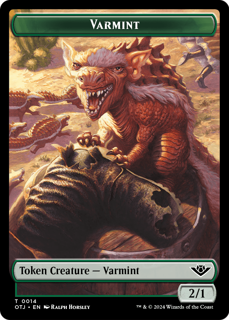 Varmint (TOTJ-014) - Outlaws of Thunder Junction Tokens Foil
