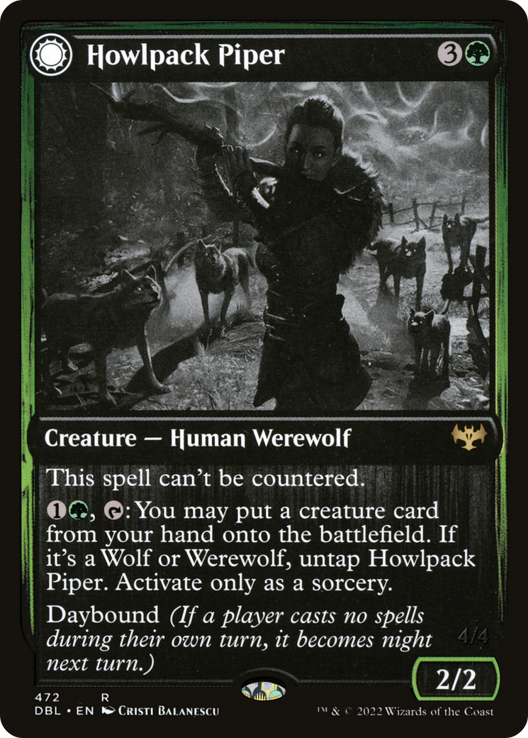 Howlpack Piper (DBL-472) - Innistrad: Double Feature: (Double Faced Transform) Foil