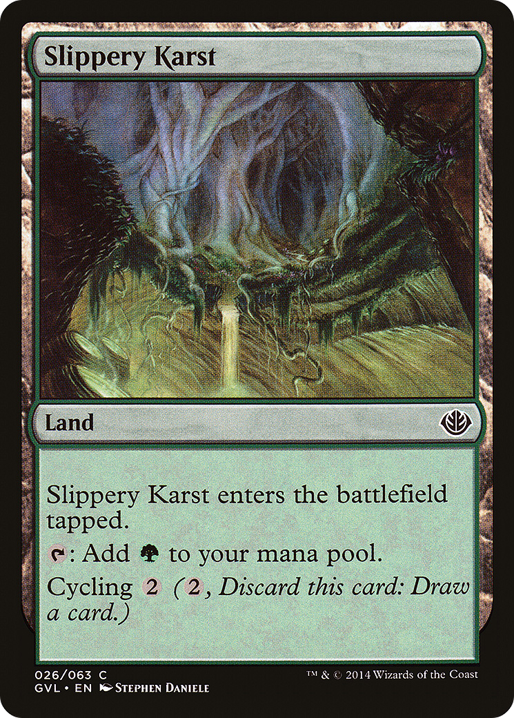 Slippery Karst (DD3-) - Duel Decks Anthology: Garruk vs. Liliana