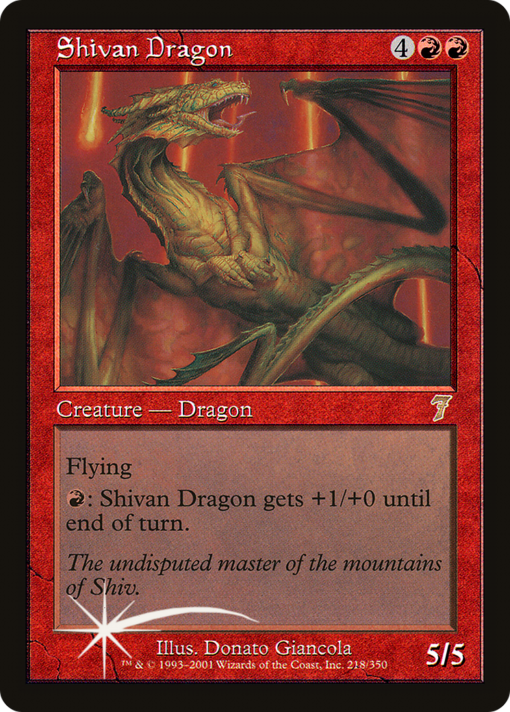 Shivan Dragon (7ED-218★) - 7th Edition