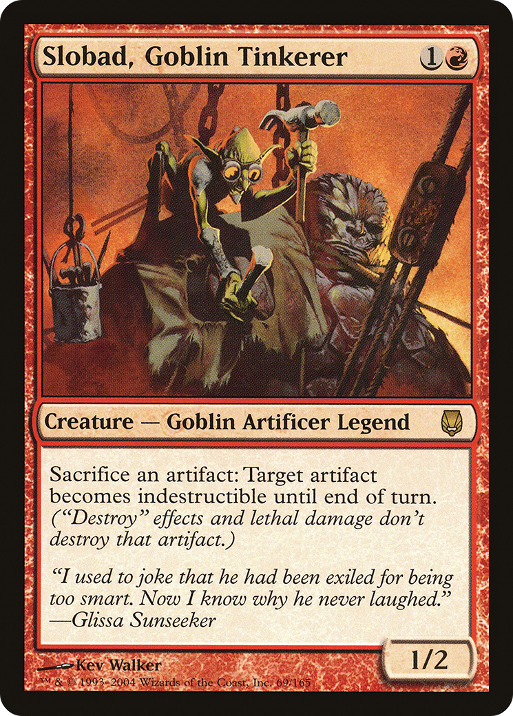 Slobad, Goblin Tinkerer (DST-069) - Darksteel Foil