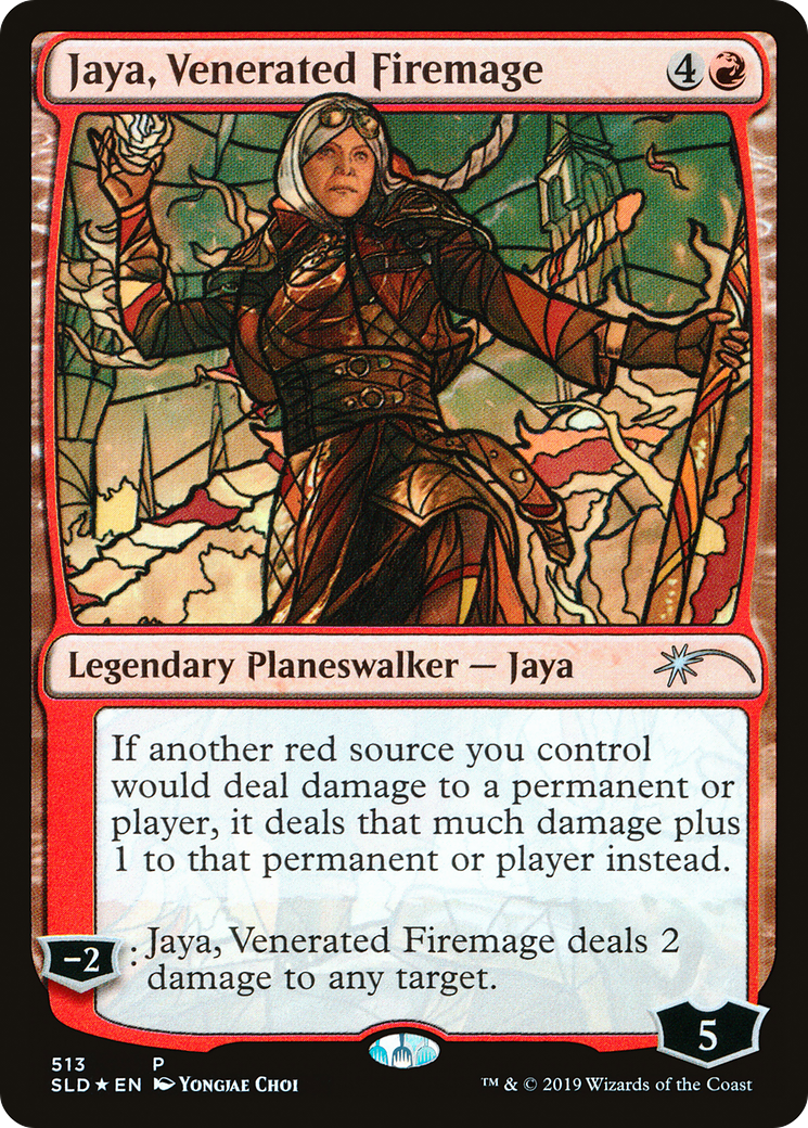 Jaya, Venerated Firemage (Stained Glass) (SLD-513) - Secret Lair Drop Foil