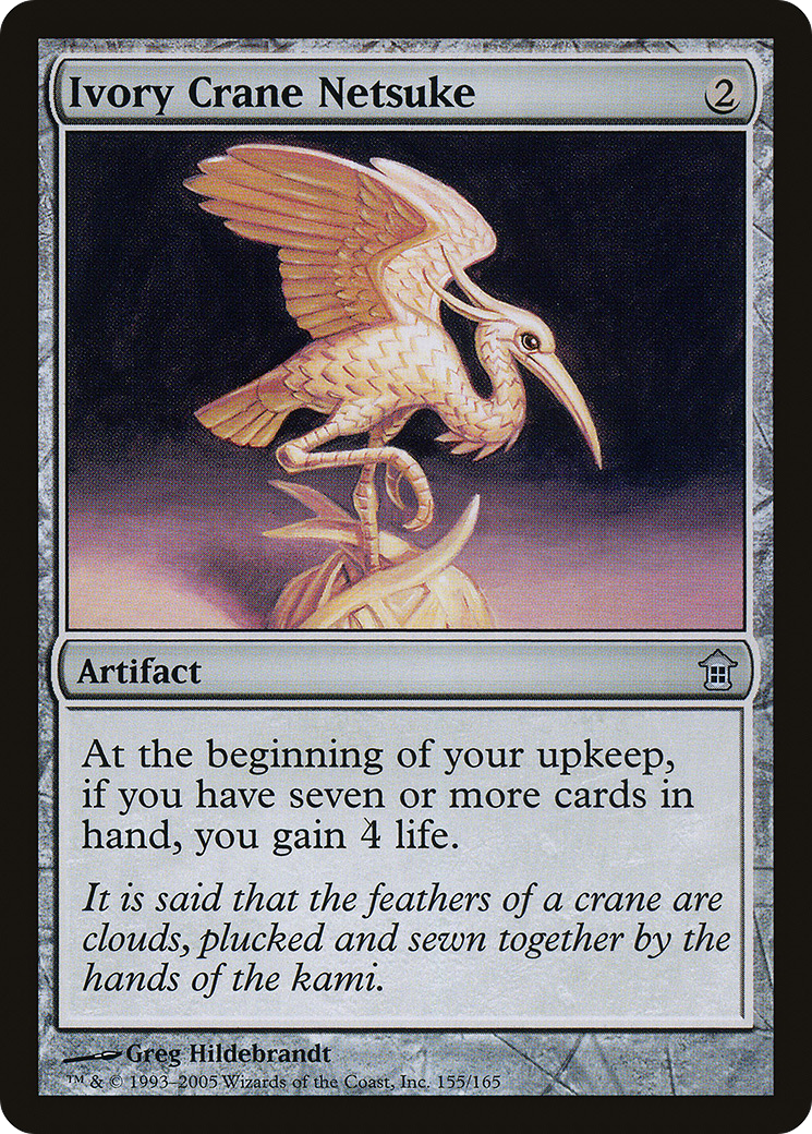 Ivory Crane Netsuke (SOK-155) - Saviors of Kamigawa