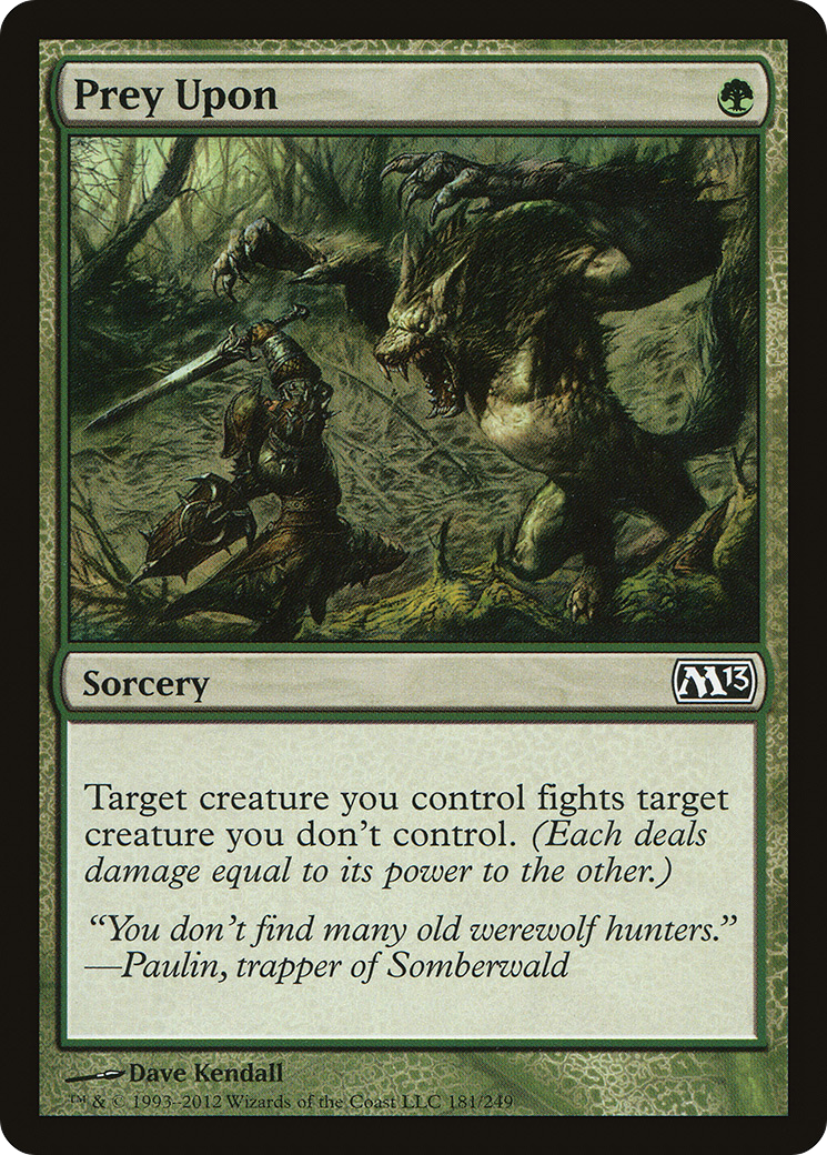 Prey Upon (M13-181) - Magic 2013 Foil