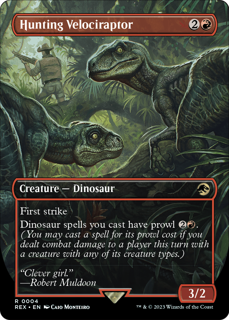 Hunting Velociraptor (Borderless) (REX-004) - Jurassic World Collection