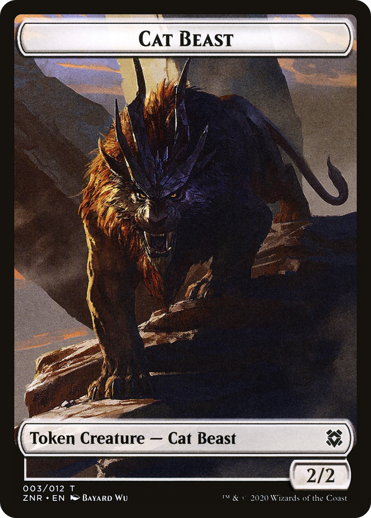 Cat Beast (TZNR-003) - Zendikar Rising Tokens Foil