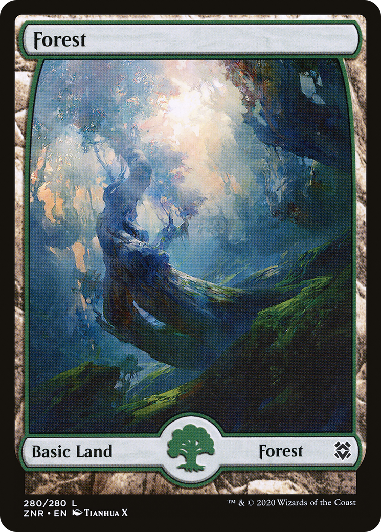 Forest (280) - Full Art (ZNR-280) - Zendikar Rising: (Full Art) Foil