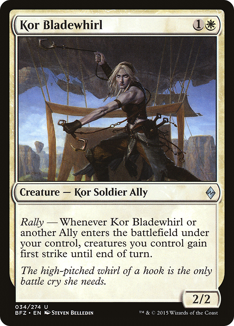 Kor Bladewhirl (BFZ-034) - Battle for Zendikar Foil