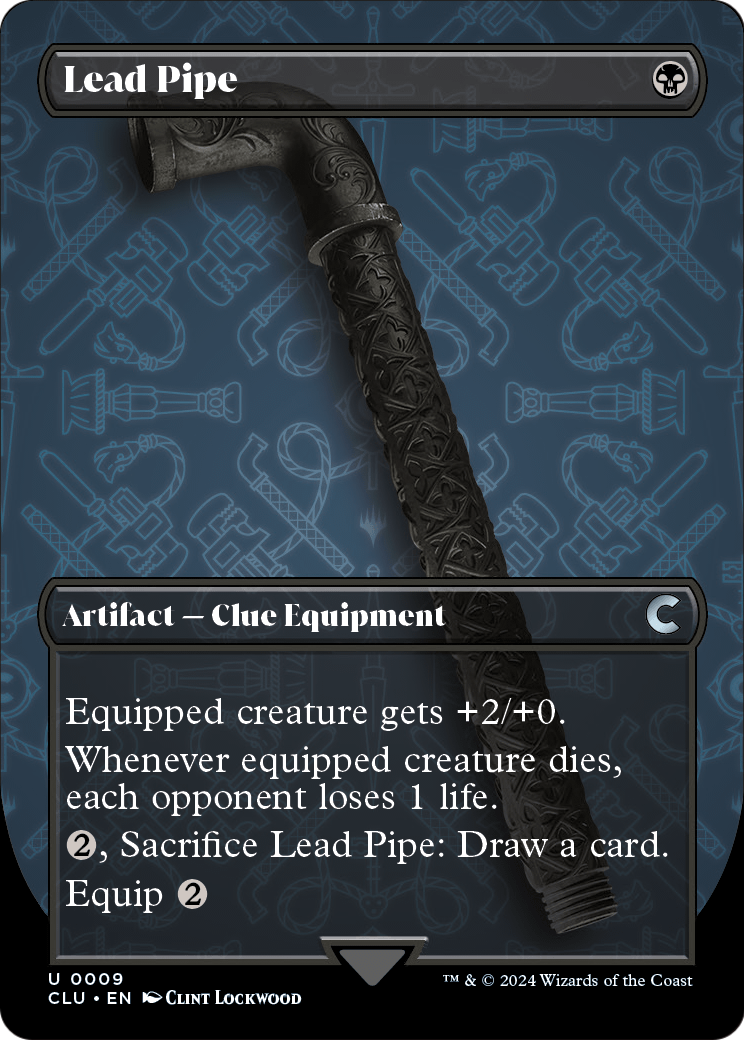 Lead Pipe (Borderless) (CLU-009) - Ravnica: Clue Edition