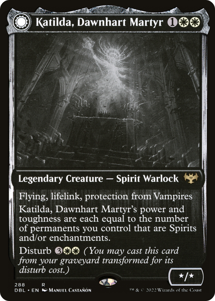Katilda, Dawnhart Martyr (DBL-288) - Innistrad: Double Feature: (Double Faced Transform)