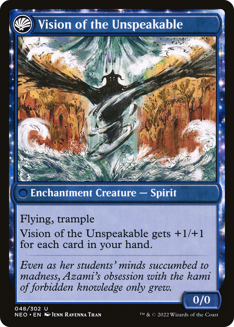 Behold the Unspeakable (NEO-048) - Kamigawa: Neon Dynasty: (fandfc, enchantment)