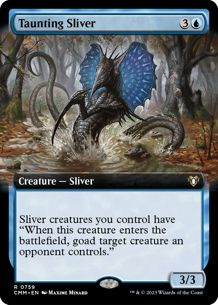 Taunting Sliver (Extended Art) (CMM-759) - Commander Masters: (Extended Art) Foil