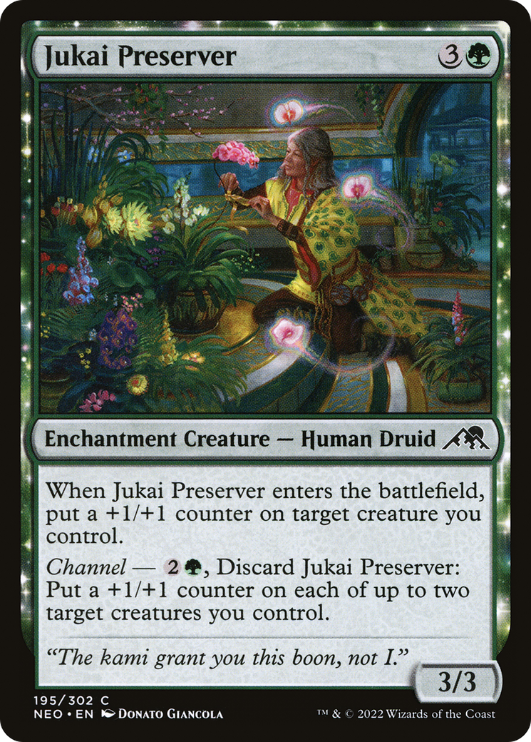 Jukai Preserver (NEO-195) - Kamigawa: Neon Dynasty: (enchantment)