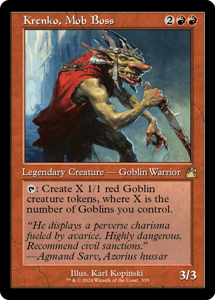 Krenko, Mob Boss (Retro Frame) (RVR-335) - Ravnica Remastered Foil