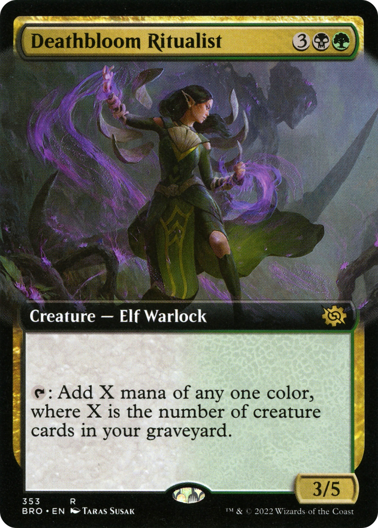 Deathbloom Ritualist (Extended Art) (BRO-353) - The Brothers' War: (Extended Art) Foil