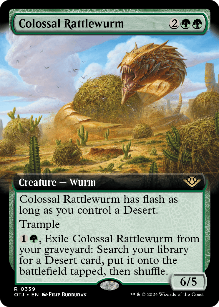 Colossal Rattlewurm (Extended Art) (OTJ-339) - Outlaws of Thunder Junction: (Extended Art) Foil