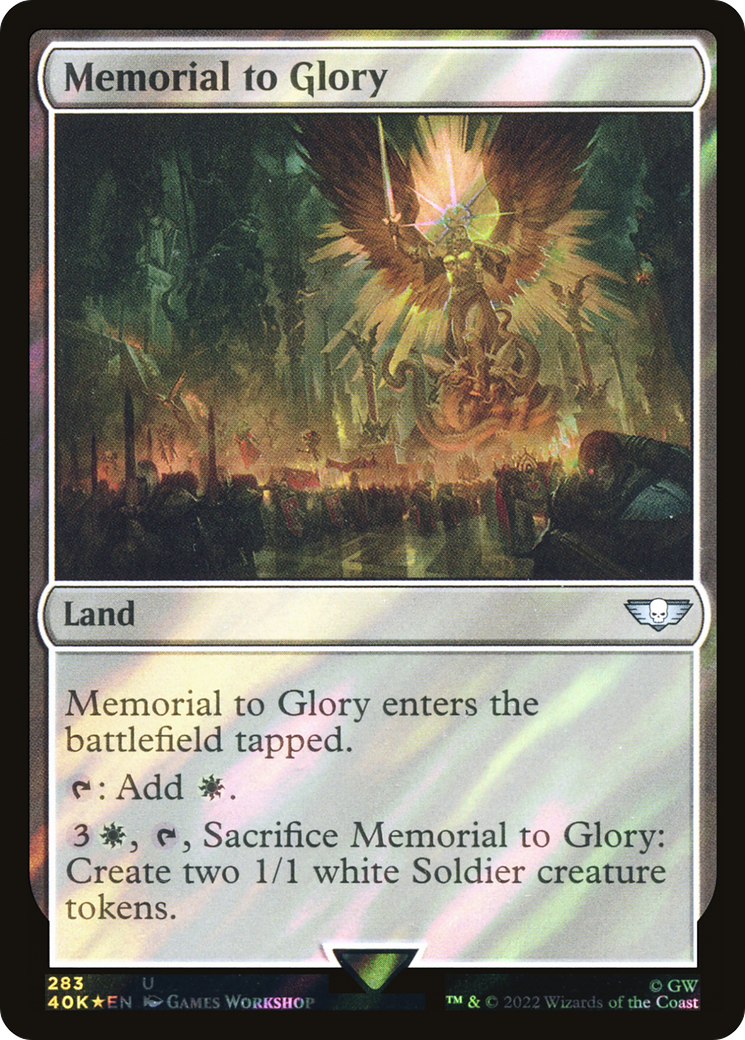 Memorial to Glory (Surge Foil) (40K-283) - Warhammer 40,000 Commander Foil