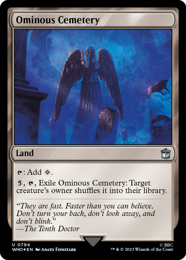 Ominous Cemetery (Surge Foil) (WHO-794) - Doctor Who Foil