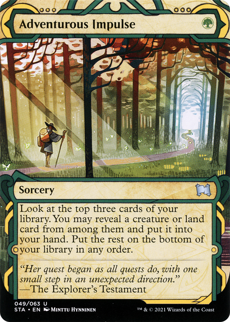 Adventurous Impulse (STA-049) - Strixhaven Mystical Archive: (Showcase) (Borderless)