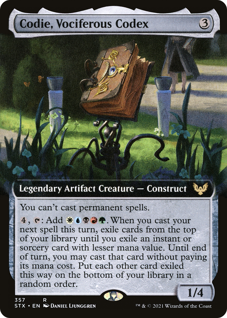 Codie, Vociferous Codex (Extended Art) (STX-357) - Strixhaven: School of Mages: (Extended Art)