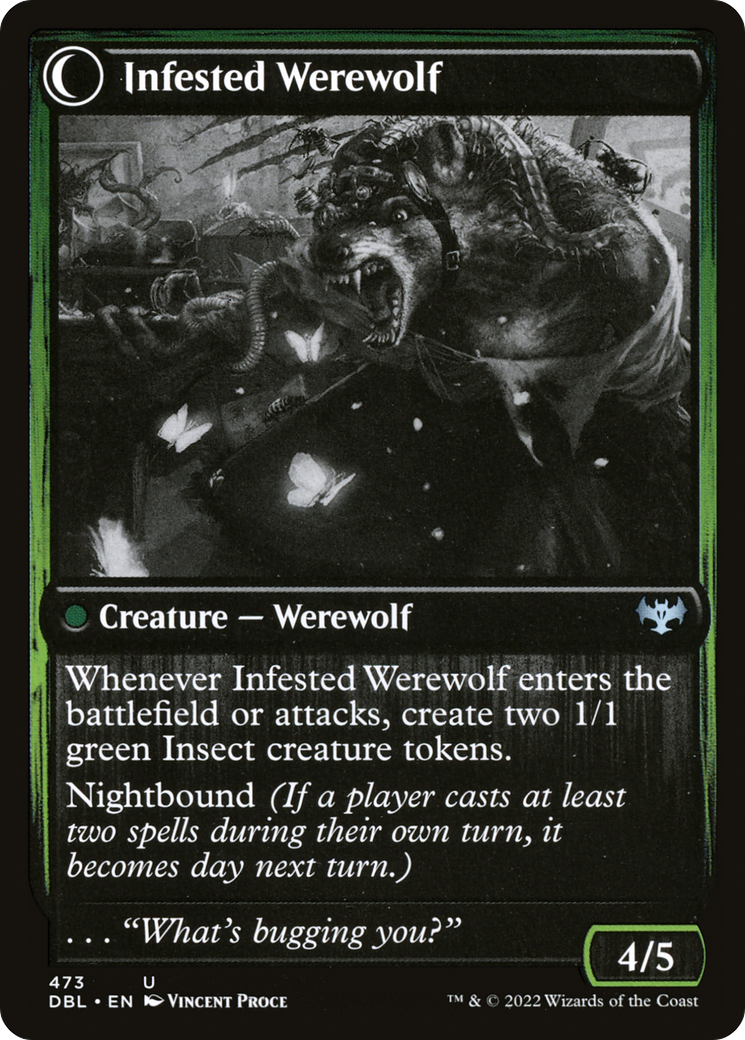 Infestation Expert (DBL-473) - Innistrad: Double Feature: (Double Faced Transform) Foil