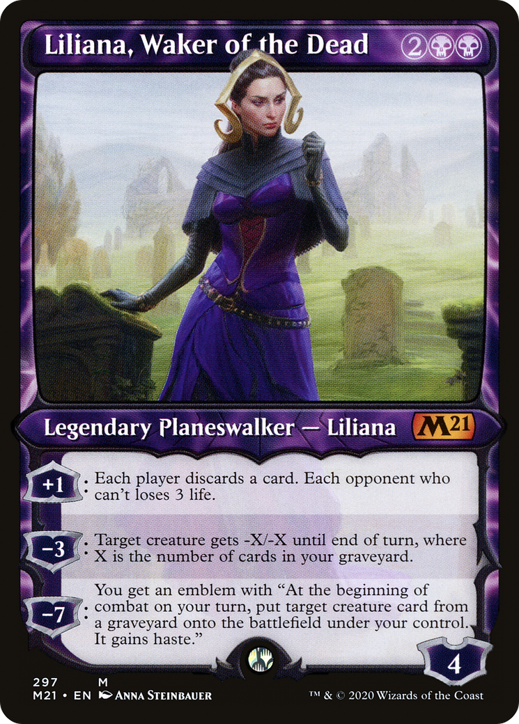 Liliana, Waker of the Dead (Showcase) (M21-297) - Core Set 2021: (Showcase)