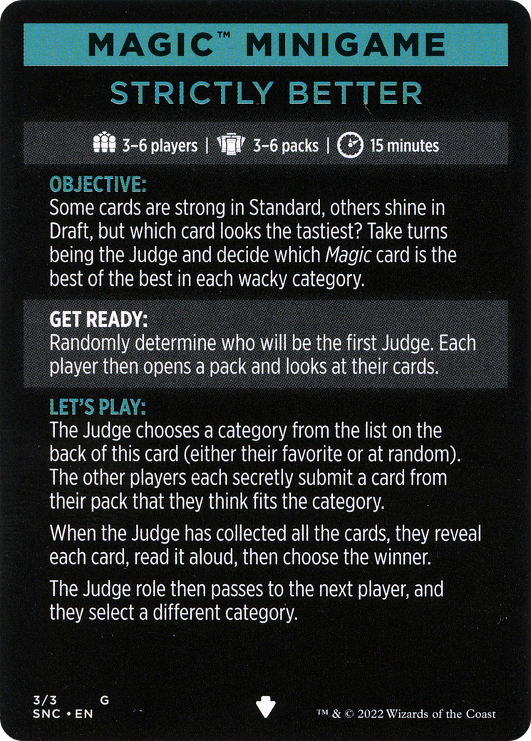 Strictly Better // Strictly Better (cont'd) (MSNC-003) - Streets of New Capenna Minigames Foil