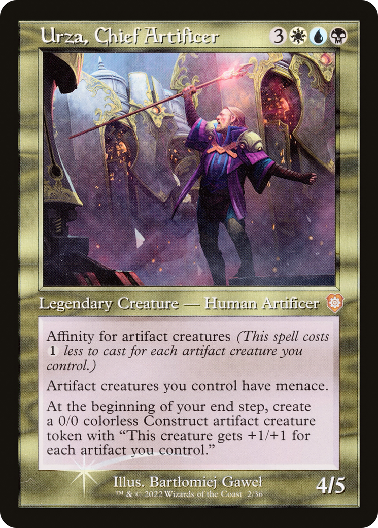 Urza, Chief Artificer (Retro Frame) (BRC-002) - The Brothers' War Commander Foil