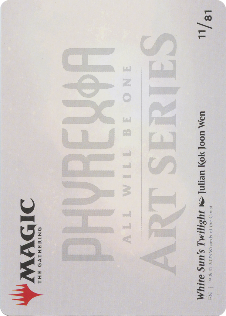 White Sun's Twilight // White Sun's Twilight (AONE-011) - Phyrexia: All Will Be One Art Series (Borderless) Foil