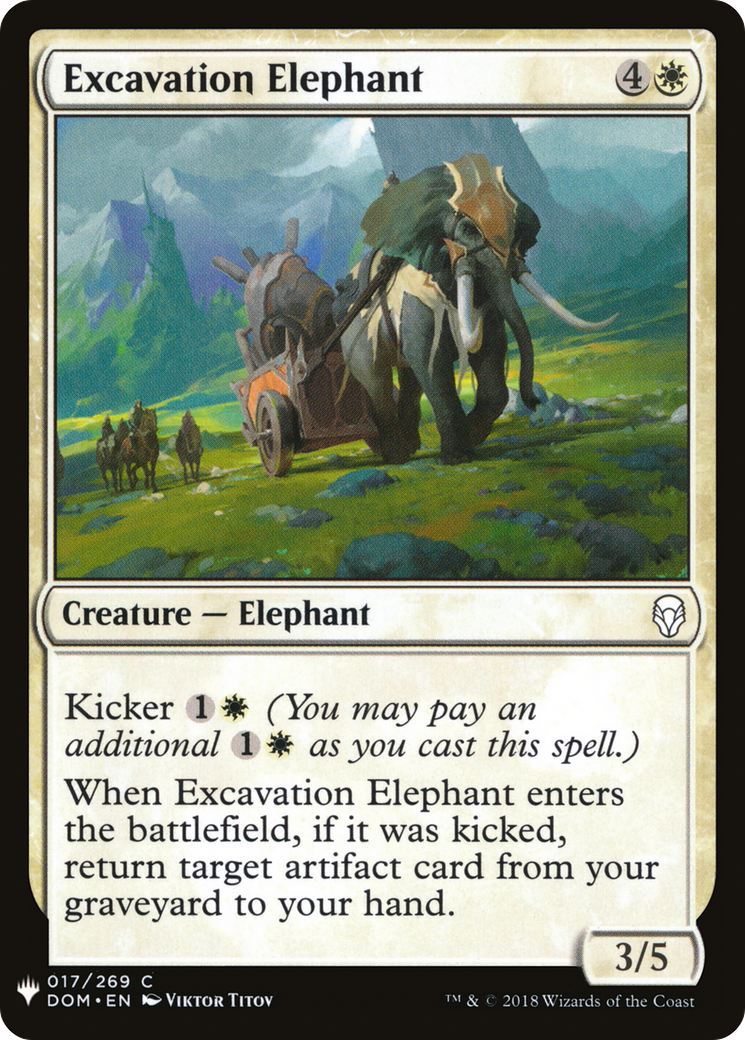 Excavation Elephant (LIST-DOM-17) - The List