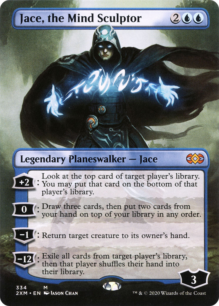 Jace, the Mind Sculptor (Borderless) (2XM-334) - Double Masters Foil