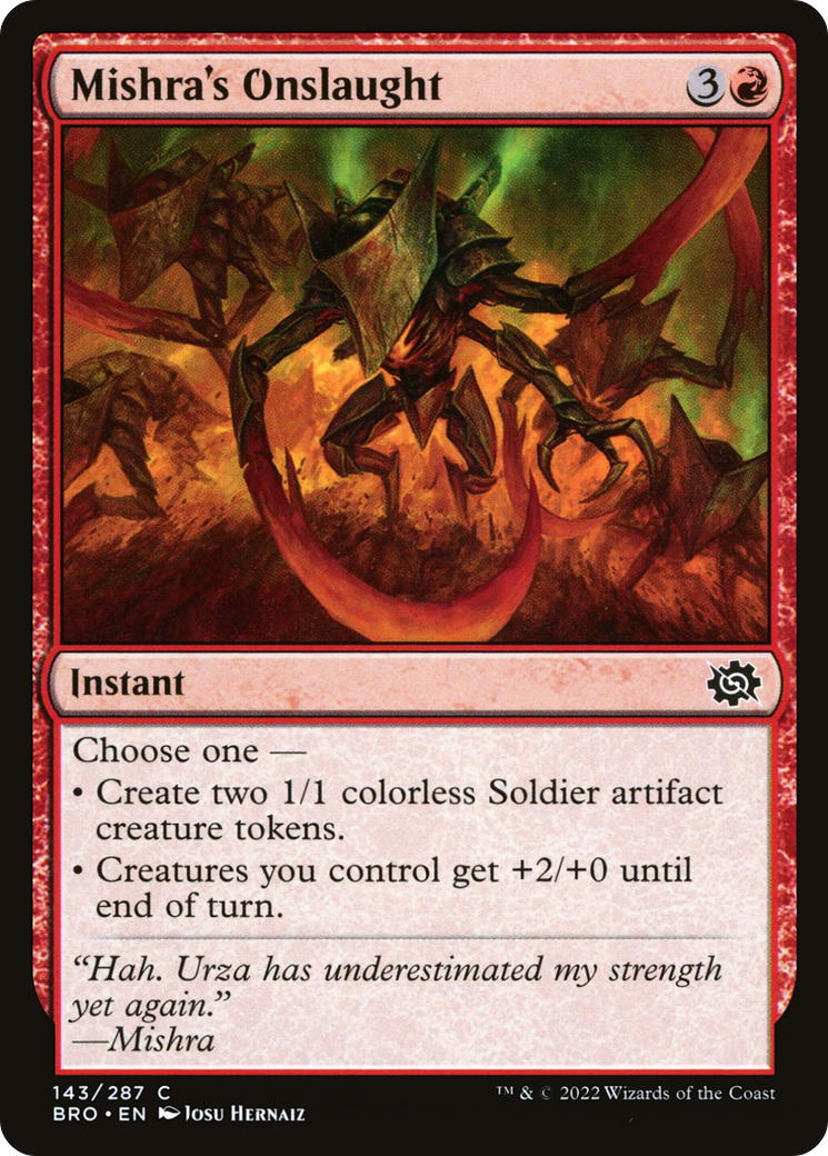Mishra's Onslaught (BRO-143) - The Brothers' War Foil