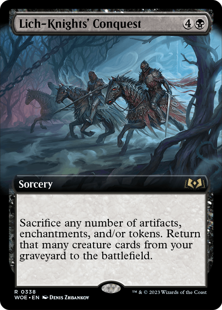 Lich-Knights' Conquest (Extended Art) (WOE-338) - Wilds of Eldraine: (Extended Art) Foil
