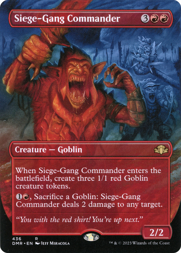 Siege-Gang Commander (Borderless) (DMR-436) - Dominaria Remastered Foil