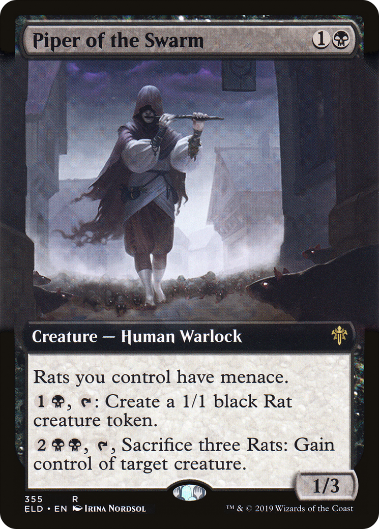 Piper of the Swarm (Extended Art) (ELD-355) - Throne of Eldraine: (Extended Art)