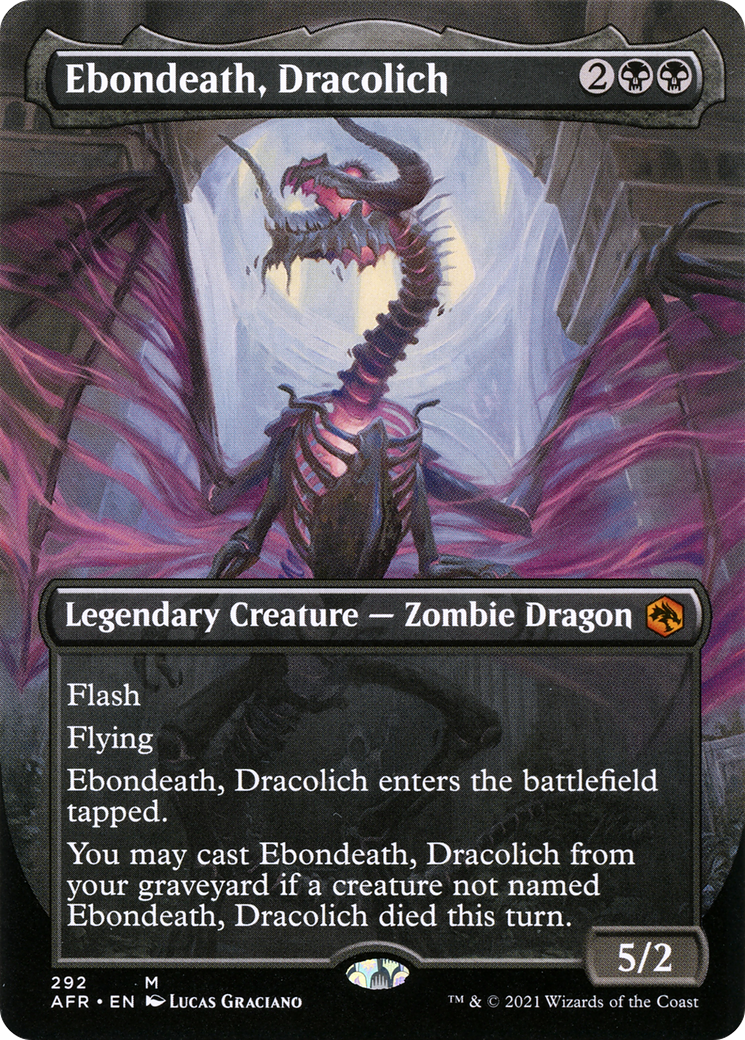 Ebondeath, Dracolich (Borderless) (AFR-292) - Adventures in the Forgotten Realms