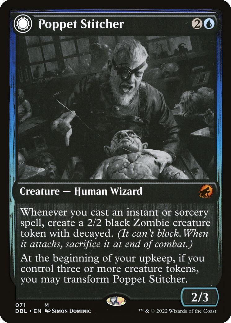 Poppet Stitcher (DBL-071) - Innistrad: Double Feature: (Double Faced Transform) Foil