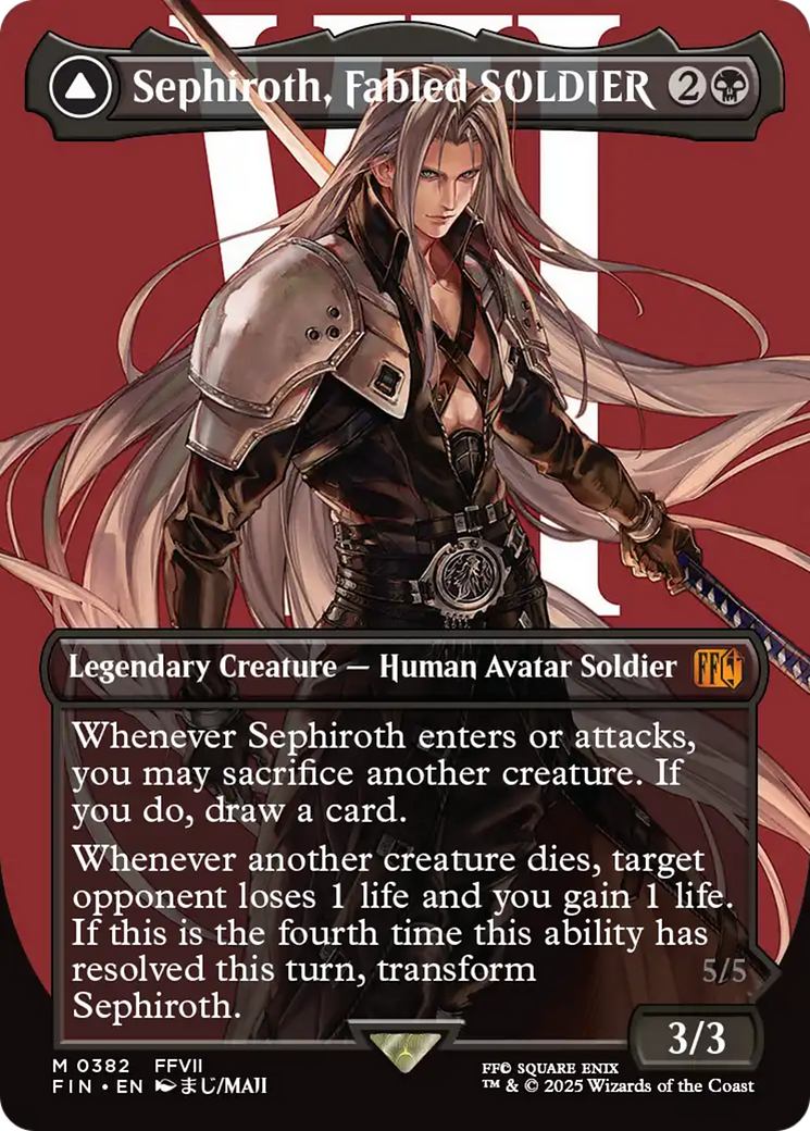 Sephiroth, Fabled SOLDIER (0382) (Borderless) (FIN-382) - FINAL FANTASY