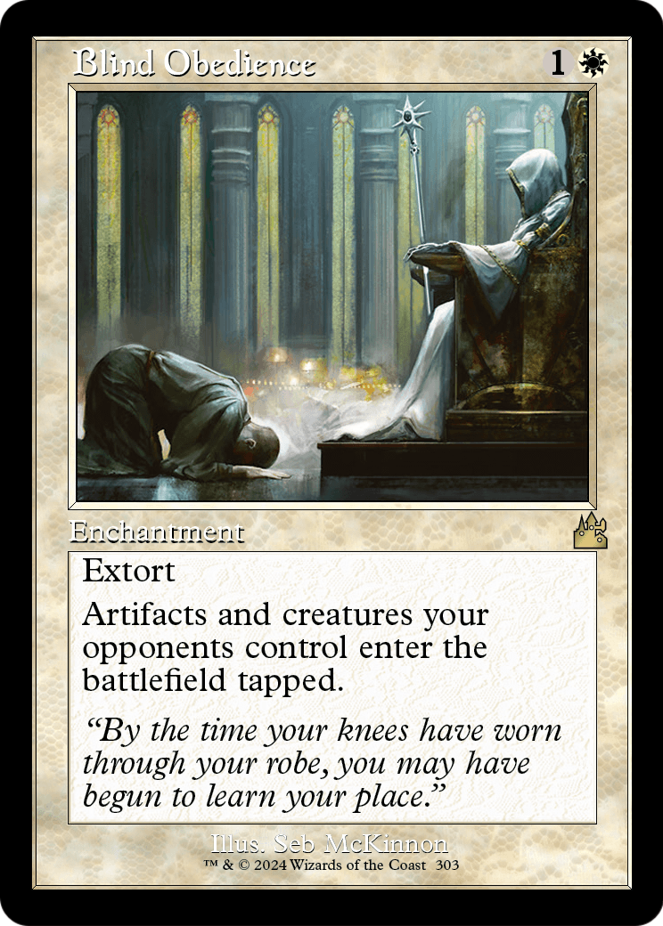 Blind Obedience (Retro Frame) (RVR-303) - Ravnica Remastered Foil
