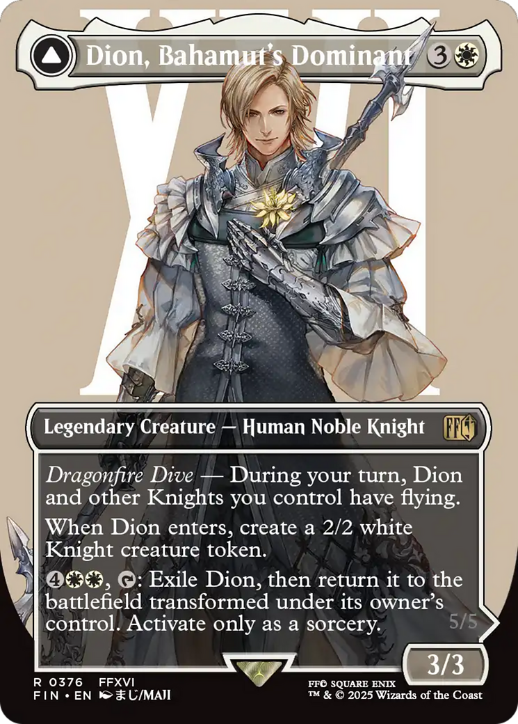 Dion, Bahamut's Dominant (Borderless) (FIN-376) - FINAL FANTASY: (enchantment)