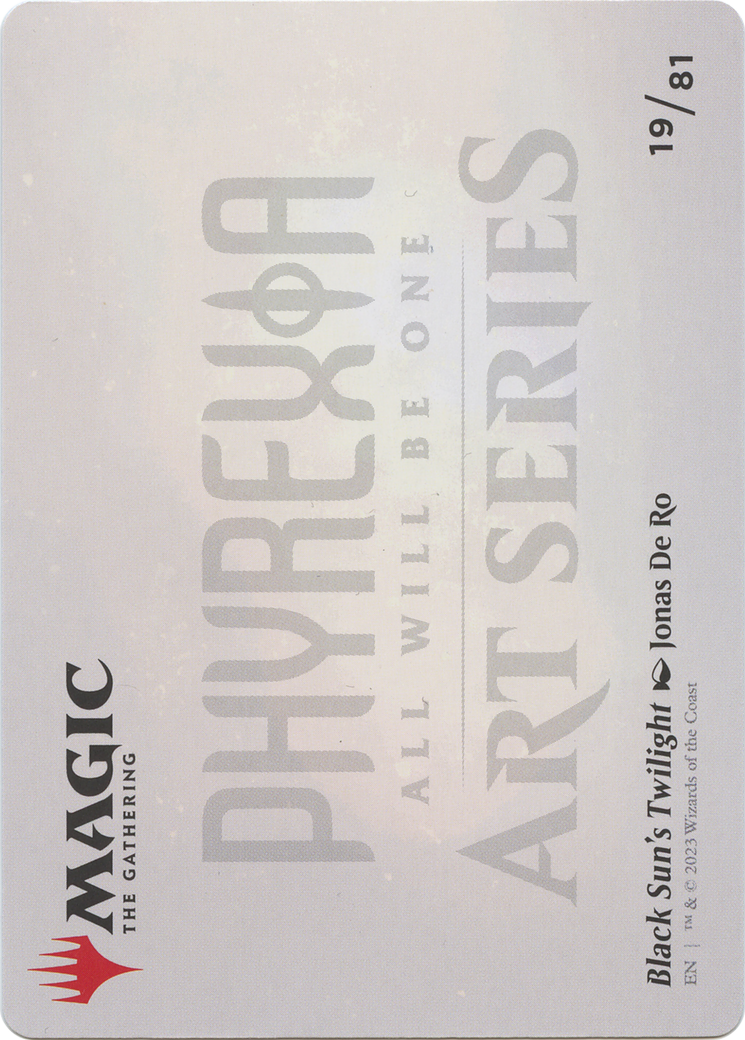 Black Sun's Twilight // Black Sun's Twilight (AONE-019) - Phyrexia: All Will Be One Art Series (Borderless)