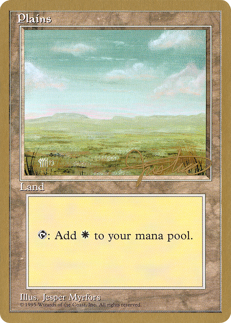 Plains (A) - 1996 Mark Justice (4ED) (WCD-) - Pro Tour Collector Set