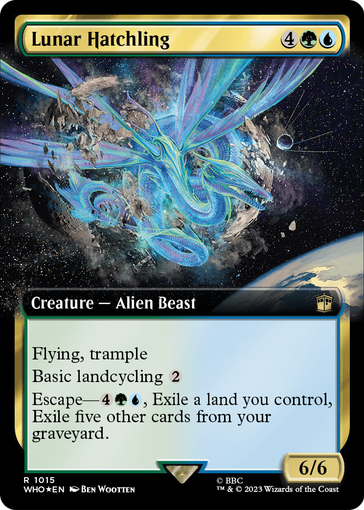 Lunar Hatchling (Extended Art) (Surge Foil) (WHO-1015) - Doctor Who: (Extended Art) Foil