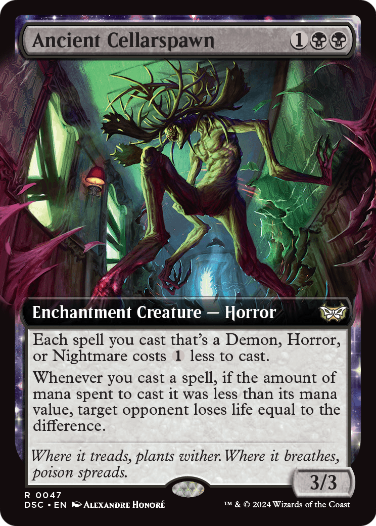 Ancient Cellarspawn (Extended Art) (DSC-047) - Duskmourn: House of Horror Commander: (Extended Art, enchantment)