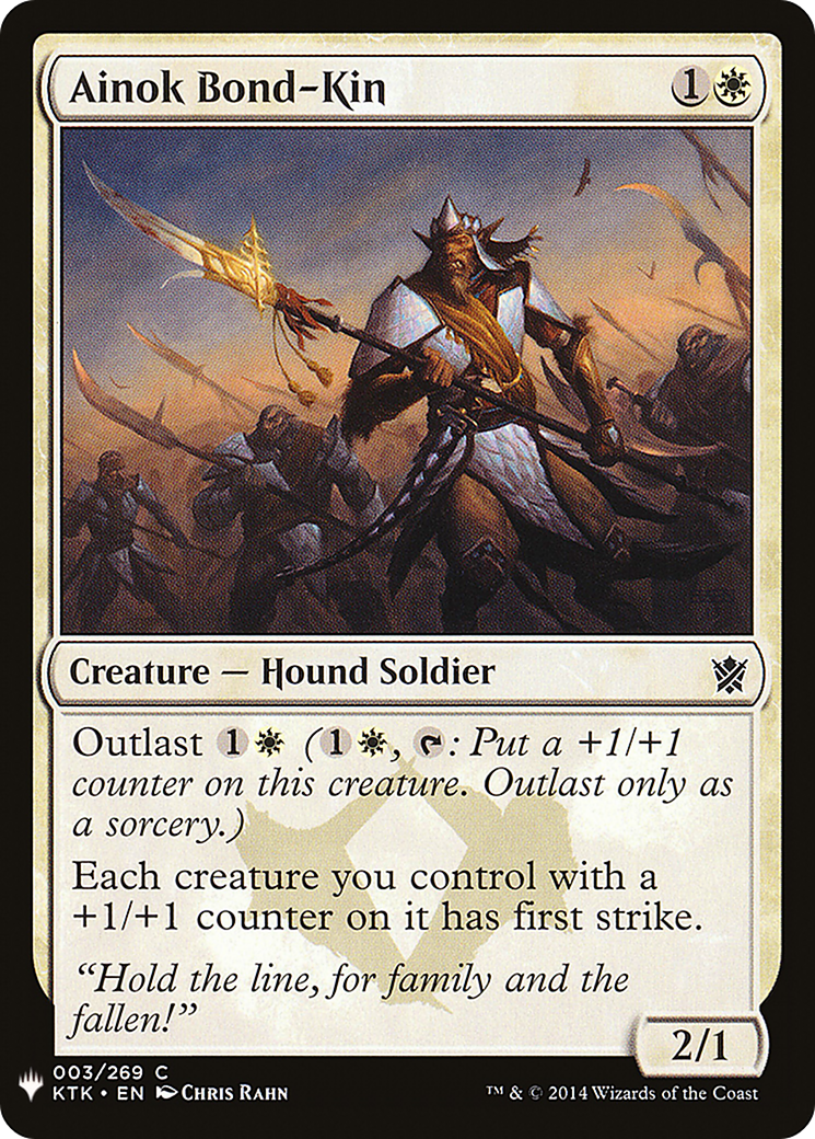 Ainok Bond-Kin (LIST-KTK-3) - The List