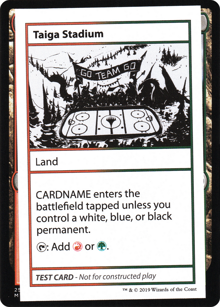 Taiga Stadium (No PW Symbol) (CMB1-) - Mystery Booster Playtest Cards 2021