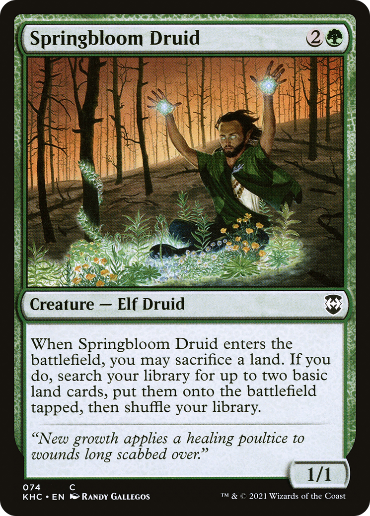 Springbloom Druid (KHC-074) - Kaldheim Commander