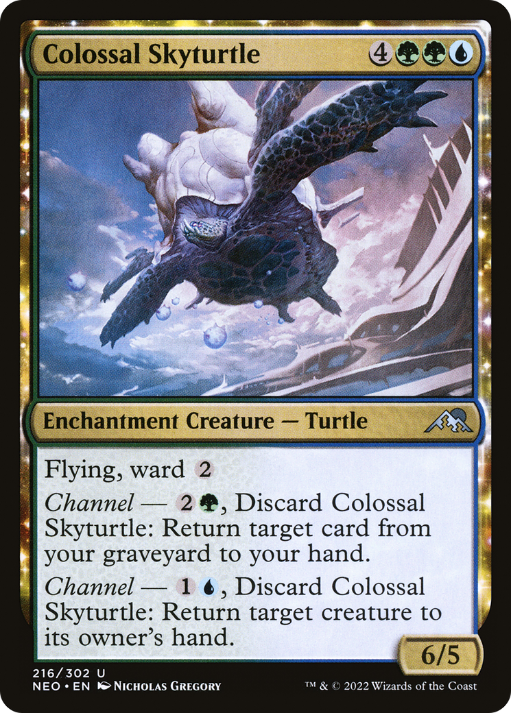 Colossal Skyturtle (NEO-216) - Kamigawa: Neon Dynasty: (enchantment)
